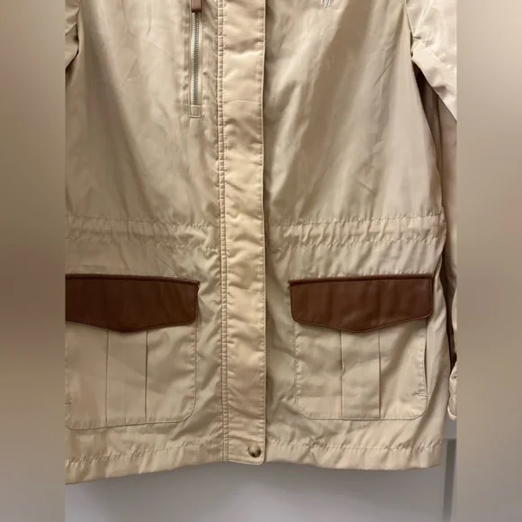 Ralph Lauren Women's Polo Golf Wind Water Resistant Beige Jacket in beige.